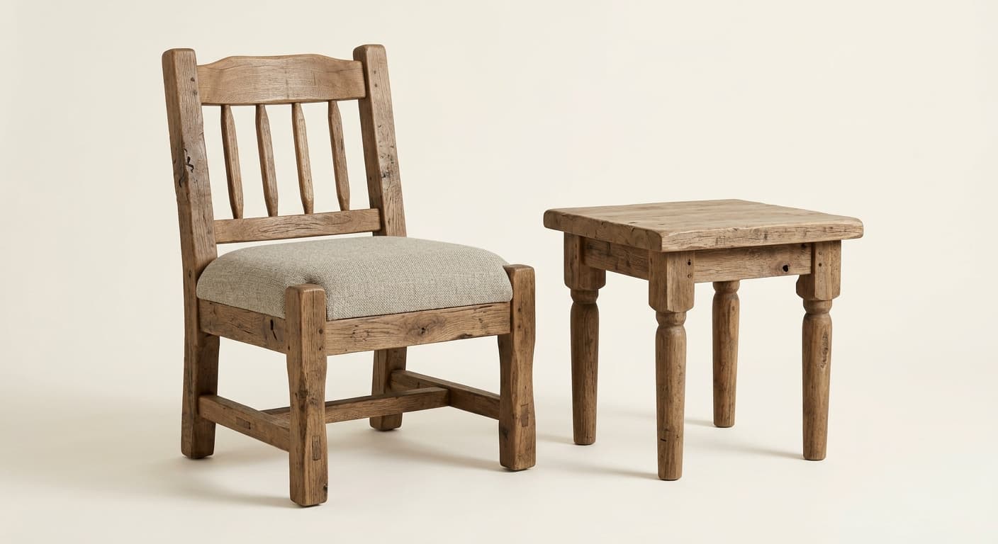 Rustic — Farmhouse timber, handmade feel